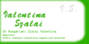 valentina szalai business card